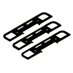 Set adaos-uri inchizator yala, negru - ELECTRA