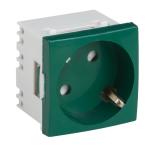 Priza modulara schuko cu impamantare, verde - DLX
