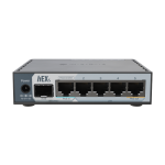 Router hEX, 5 porturi RJ45 Gigabit, 1 x SFP 2.5G, 1 x PoE Out, USB, PoE In - MikroTik
