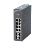 Switch industrial 8 PoE + 4 SFP,  Gigabit, smart management - HikVision DS-3T1512HP-SI-8P4FKIT(75W)