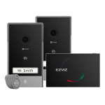 Kit video-interfon, monitor tactil 7", 2 posturi exterioare, camera 2K, audio, IR 6m, Wi-Fi6 - EZVIZ