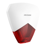 Sirena de exterior pe fir, Ax Hybrid, PC+ABS, 105 dB, LED rosu - HikVision DS-PS1-R