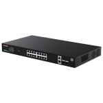 Switch 16 x RJ45 1G PoE, 2 x SFP 1G, 2 x RJ45 1G, Management, 1U - IP-COM