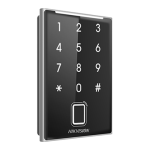 Cititor control acces cu tastatură, card, amprentă și QR, IP65 - HikVision DS-K1109DKFB-QR
