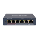 Switch 4 porturi PoE + 2 porturi Uplink, 35W, Fara management - HikVision DS-3E0106P-E/M