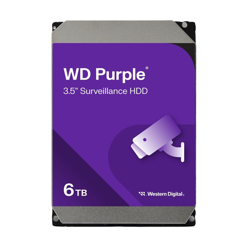 img41872large HDD supraveghere WD Purple, 6TB, SATA3, 5400RPM, 256MB, pentru DVR/NVR - Western Digital WD64PURZ - imagine 1