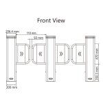 Poarta acrilica 110 cm, pentru poarta batanta DS-K3B501SX - HIKVISION - imagine 2
