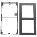 Panou frontal pentru 2 module de videointerfon modular, aluminiu - HikVision DS-KD-ACW2 - imagine 2