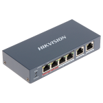 Switch 4 porturi POE (1 HiPoe + 3 POE) + 2 x RJ45, maxim 60W  - HikVision DS-3E0106HP-E
