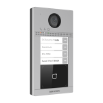 Post videointerfon IP, Wireless, 2MP, 4 familii, PoE, Mifare, Aparent - HikVision DS-KV8413-WME1