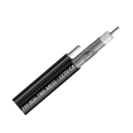 Cablu coaxial RG6 triplu ecranat cu sufa, Culoare negru, rola 305m - OEM RG6-TRIS-MESS
