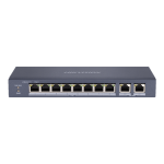 Switch 8 PoE + 2 Uplink Gigabit, 60W - HikVision DS-3E0310P-E/M