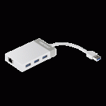 Adaptor USB 3.0 la Gigabit + Hub USB, 5 Gbps USB, 2 Gbps port Gigabit - TRENDnet TU3-ETGH3