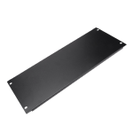 Panou metalic rack 19 inch, 4U, negru RAL 9004, 483x178 mm - ASYTECH Networking ASY-BP-4U