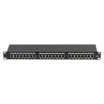 Patch panel 1U,FTP Cat6,24 porturi RJ45,ecranare completa, negru - ASYTECH Networking ASY-PP-FTP6-24 - imagine 2