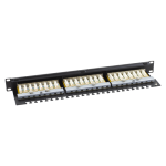 Patch panel 1U,FTP Cat6,24 porturi RJ45,ecranare completa, negru - ASYTECH Networking ASY-PP-FTP6-24 - imagine 3