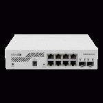 Smart Switch, 8 x Gigabit, 2 x SFP+ 10Gbps - Mikrotik