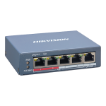 Switch 4 porturi PoE si 1 port Uplink 10/100Mbs, 60W, cu management - HikVision DS-3E1105P-EI