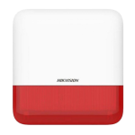 Sirene de exterior wireless, 110 dB, rosie - HikVision DS-PS1-E-WE-R