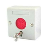 Buton de panica cu reținere, plastic, NO/NC selectabil - OEM BPC01