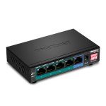 Switch 4 porturi Gigabit Long Range 200m PoE+, 1 port Gigabit - TRENDnet