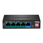 Switch 4 porturi Gigabit Long Range 200m PoE+, 1 port Gigabit - TRENDnet - imagine 2