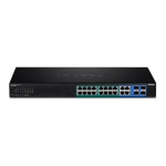 Switch Web Smart, 16 x Gigabit PoE+, 4 x Gigabit/SFP, putere 370W - TRENDnet - imagine 2