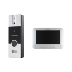 Kit videointerfon analogic, cablaj pe 4 fire, camera 2MP - HikVision DS-KIS202T