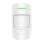 Detector de miscare si geam spart cu imunitate la animale, alb - Ajax CombiProtect