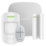 Kit sistem de alarma wireless 2G+Enthernet, 9 partitii, 100 dispozitive, alb - Ajax STARTERKIT WHT