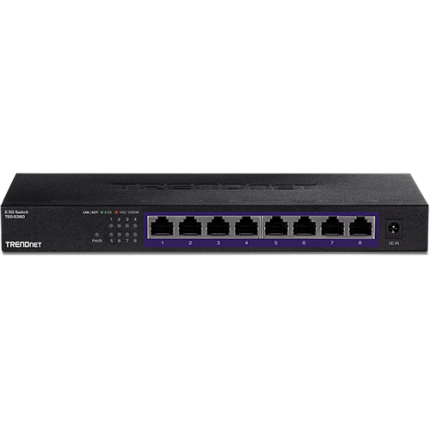 Switch 8 porturi 2.5G, Fanless, 40 Gbps, MAC Address Table 16K - TRENDnet TEG-S380