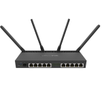 Router 10 x Gigabit, 1 x SFP+ 10Gbps,PoE IN/OUT, RouterOS L5, Wi-Fi - Mikrotik