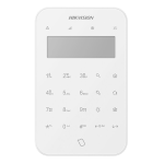 Tastatura wireless cu display LCD, 868 MHz, LED backlight, MiFare 13.56MHz - HikVision DS-PK1-LT-WE