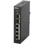 Switch PoE 4 porturi 100 Mbps+2 SFP, 120W, industrial, neadministrabil - Dahua PFS3206-4P-120
