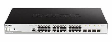 Switch 24 porturi Gigabit 10/100/1000 Mbps + 4 porturi combo - D-Link DGS-1210-24