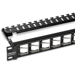 Patch Panel ecranat 24 porturi blank keystone inclinate 1U - TRENDnet TC-KP24SA - imagine 4