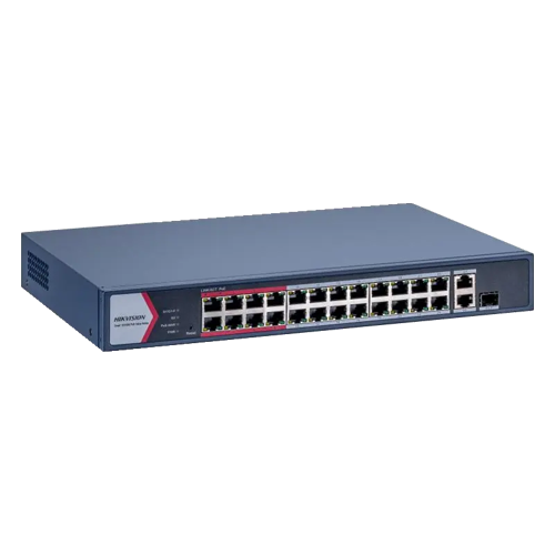 img10179large Switch 24 porturi PoE 100Mbps, 1 x Gigabit RJ45, 1 x Gigabit combo, Management - HIKVISION DS-3E1326P-EI-M - imagine 1
