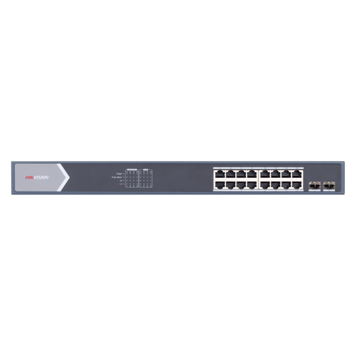 img10514large Switch 16 porturi gigabit PoE, 2 porturi SFP, Smart Management - HIKVISION DS-3E1518P-SI - imagine 1