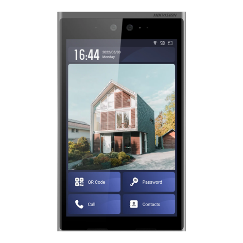 img10535large Videointerfon TCP/IP, 10.1' touch screen, recunoastere faciala, IK07 - HIKVISION DS-KD9633-E6 - imagine 1