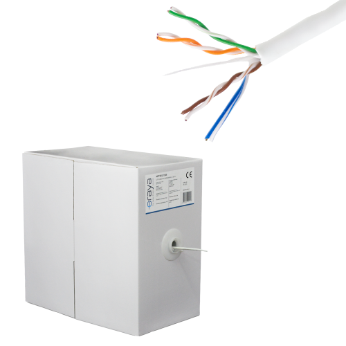 img11364large Cablu UTP, cat 5E, CUPRU 100%, 305m, 4x2x24 AWG - eRaya NET5EUT-305 - imagine 1