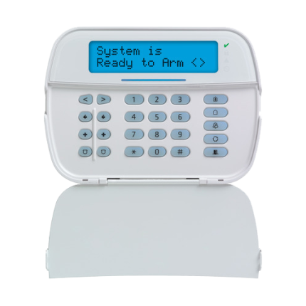 Tastatura LCD alfanumerica, cablata, 128 zone, modul Power G, cititor proximitate, SERIA PRO - DSC HS2LCDRFPRO8EE3