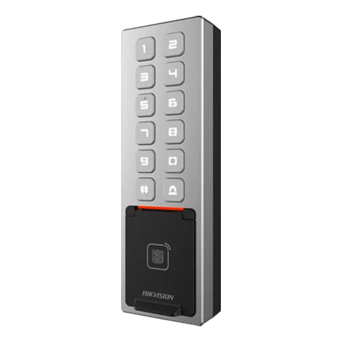 img11909large Terminal control acces, PIN/Card M1/amprenta/bluetooth, Wiegand, Wi-Fi, RS485, Alarma, IK08 - HIKVISION DS-K1T805MBFWX - imagine 1