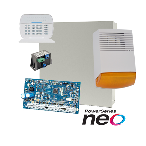 img12614large Kit alarma la efractie DSC NEO cu sirena exterioara KIT2016BS - imagine 1