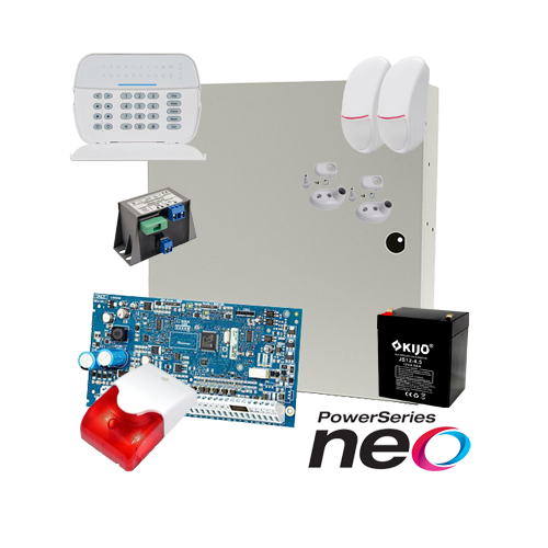 img12620large Kit alarma la efractie DSC NEO cu sirena interioara KIT2016INT - imagine 1