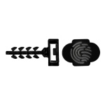 Diblu fixare colier Ã 6x30, cap mare negru in cutie plastic InsertFIX (125 buc.) - CELO 946EXPIFB