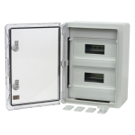 Cutie modulara IP65 din ABS gri, usa transparenta, 2 x 12 module, 300x400x170 mm PP3114 - imagine 2