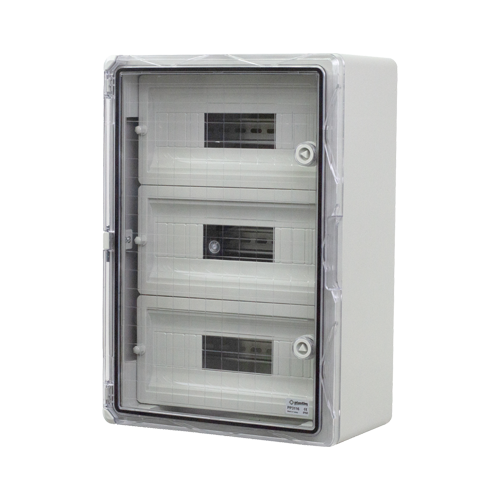img14552large Cutie modulara IP65 din ABS gri, usa transparenta, 3 x 15 module, 350x500x190 mm PP3116 - imagine 1