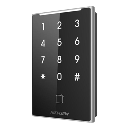 img18971large Cititor de proximitate MIFARE cu tastatura integrata, Wiegand, RS485 - HIKVISION DS-K1109DKB - imagine 1