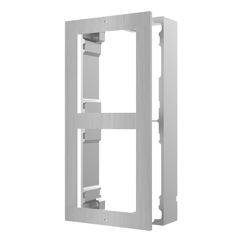 img19567large Rama montaj aparent din otel inoxidabil, 2 module, pentru Interfon modular - HIKVISION DS-KD-ACW2-S - imagine 1