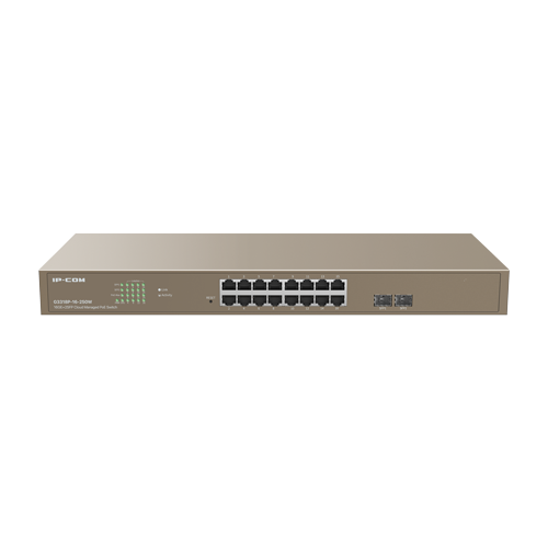 img20263large Switch 16 porturi PoE Gigabit, 2 porturi SFP Gigabit, Cloud Management - IP-COM G3318P-16-250W - imagine 1